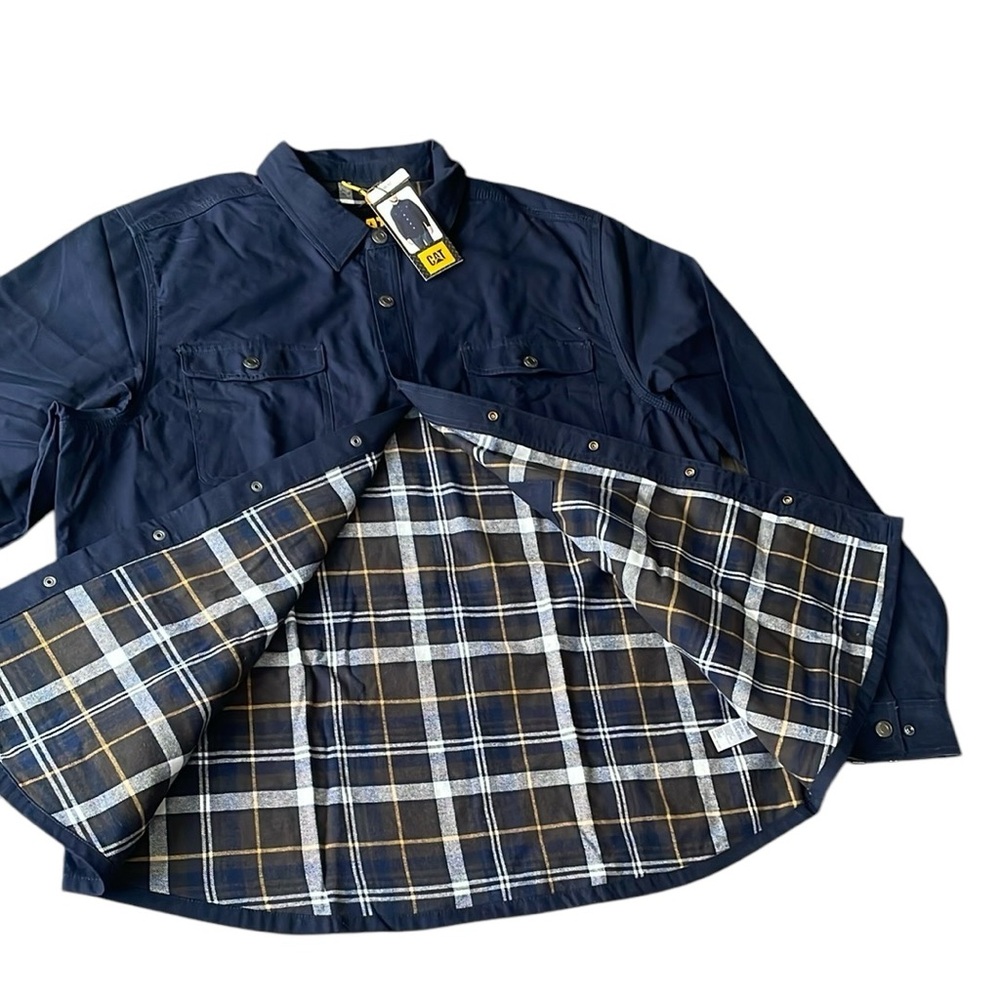 Cat CATERPILLAR - Flannel Lined Canvas Men’s Shirt Jacket